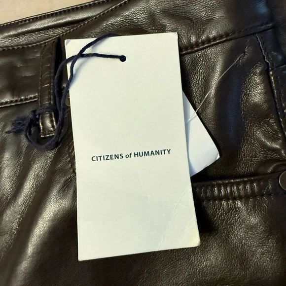 Recycled Leather Lilah Pant in Chocolate Torte CITIZENS OF HUMANITY - Picture 8 of 13